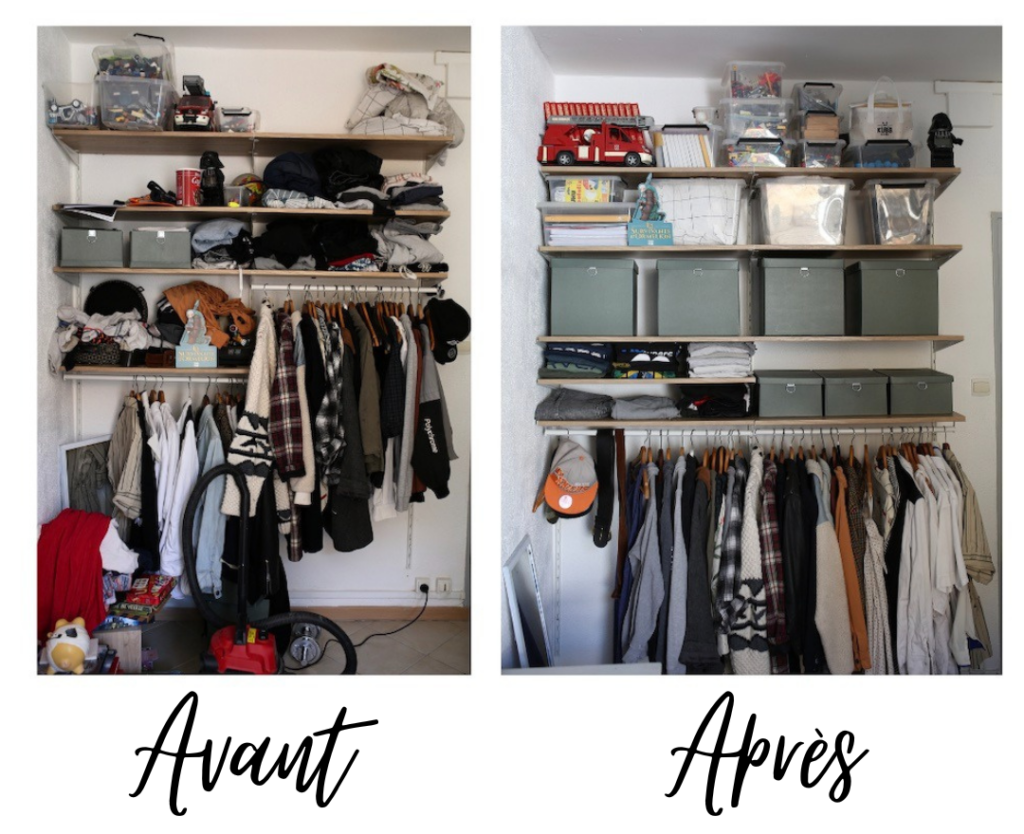 Tri et réorganisation d 'un dressing d'adolescent